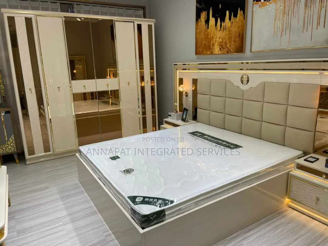 Imported Bed With Two Bed Side and Dressing Mirror