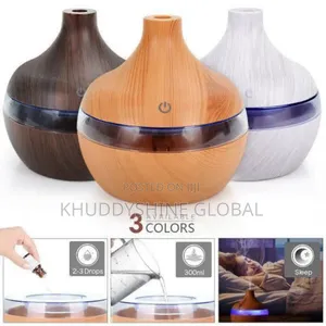 300ml Ultrasonic Aroma Humidifier 
Available in Light Brown