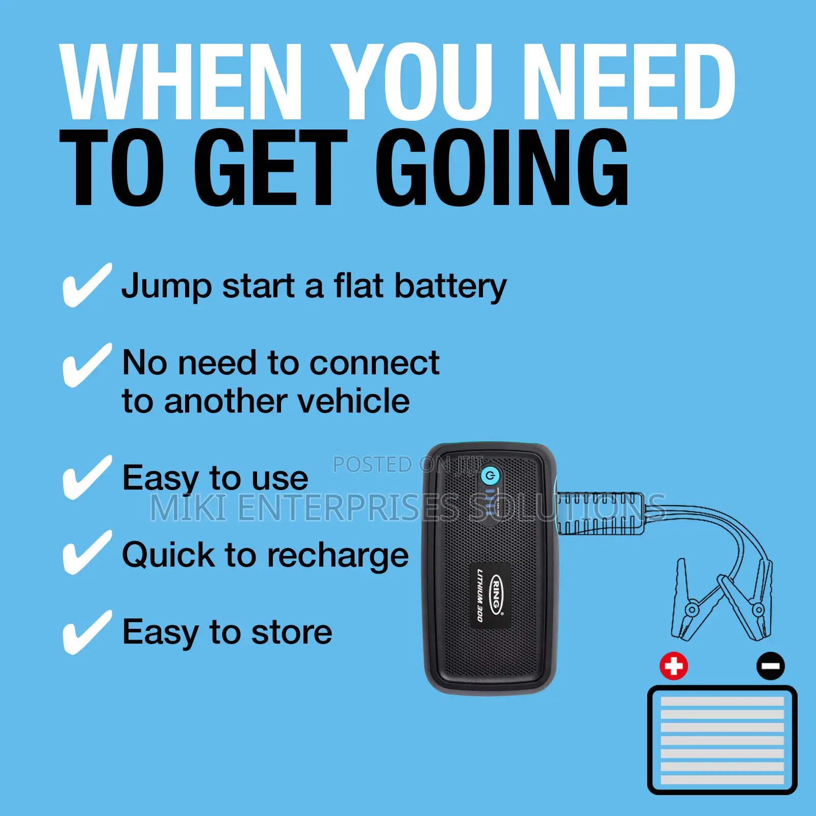 Ring High Power Jump Starter - 13000mah