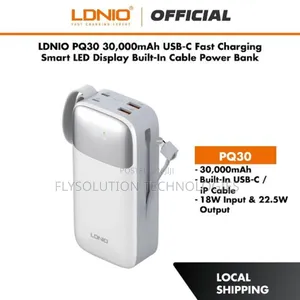Ldnio PQ30 30,000mah Usb-C Fast Charging Power Bank