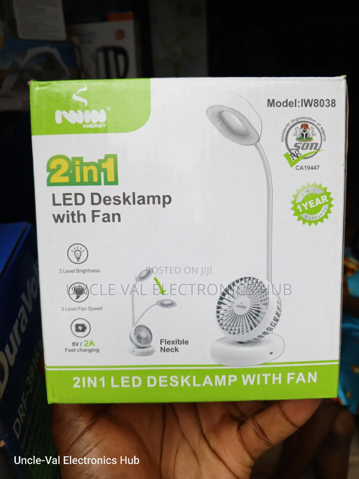 Iwin 2in1 Desklamp With Fan