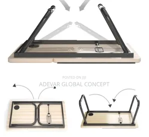 Folding Laptop Desk Adjustable Table With Cup Holder