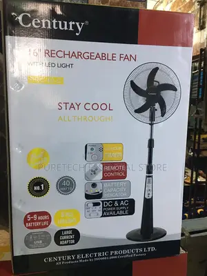 Century 16inches Rechargeable Standing Fan