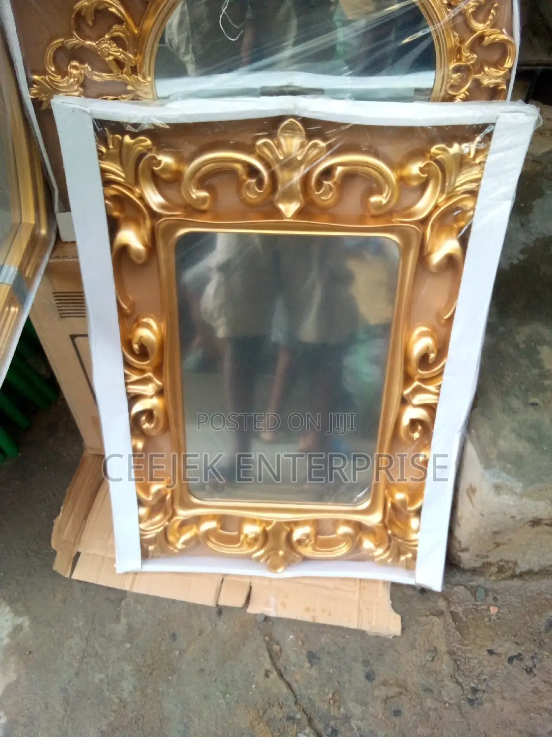 Gold Square Mirror