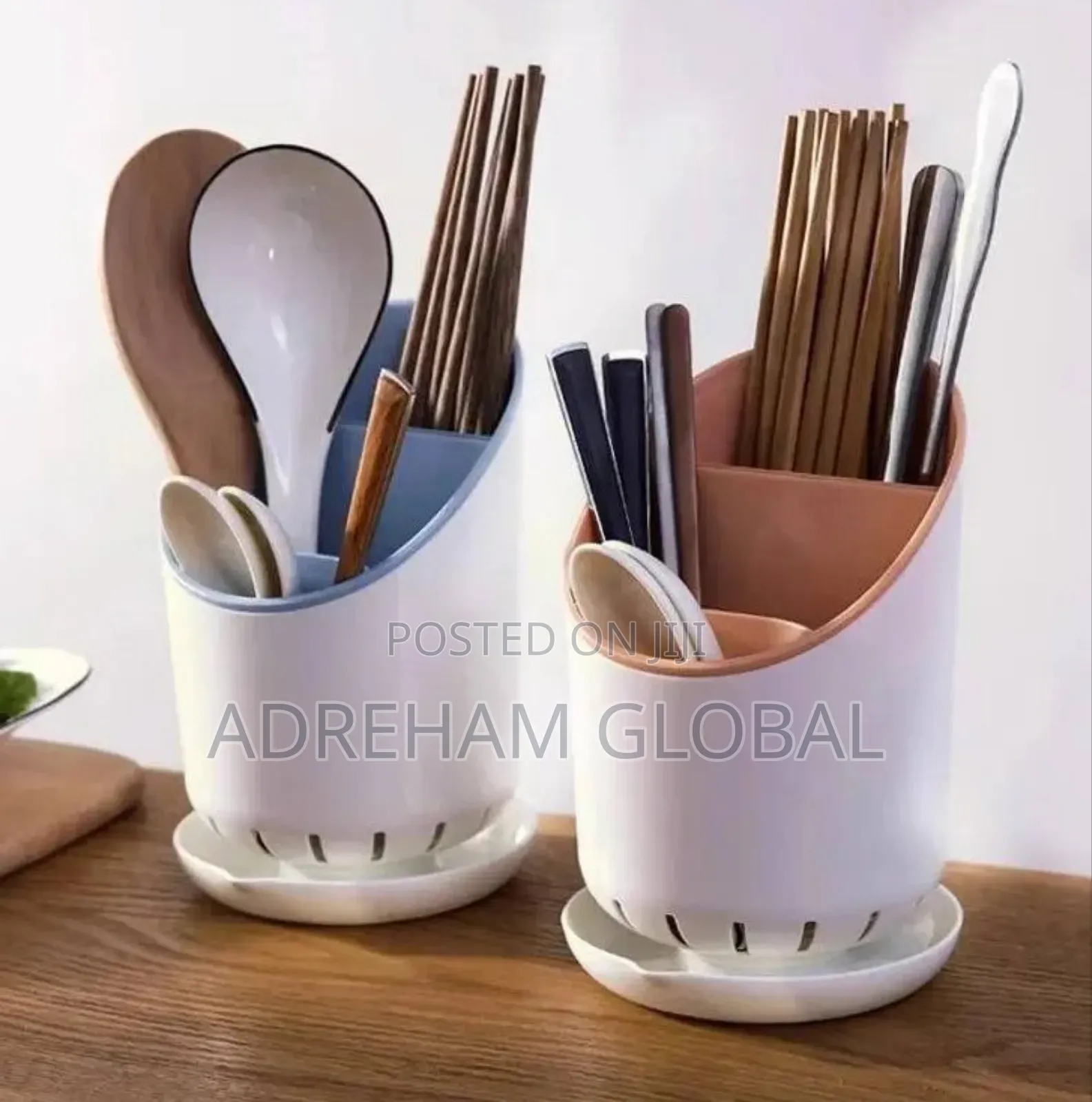 Kitchen Desktop Vertica Plastic Partition Spoon/Fork Storage