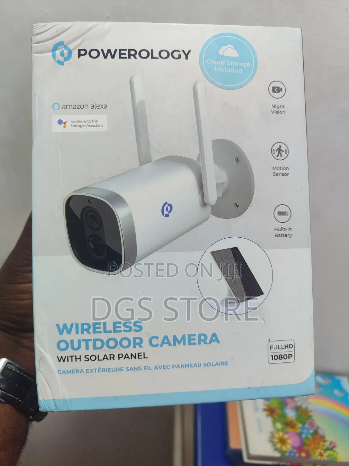 Powerology Wireless Outdoor Camera With Solar Panel