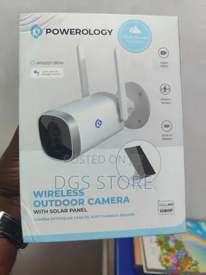 Powerology Wireless Outdoor Camera With Solar Panel