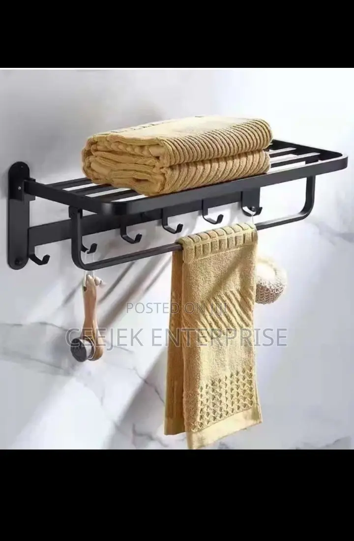Black Multiple Towel Holder