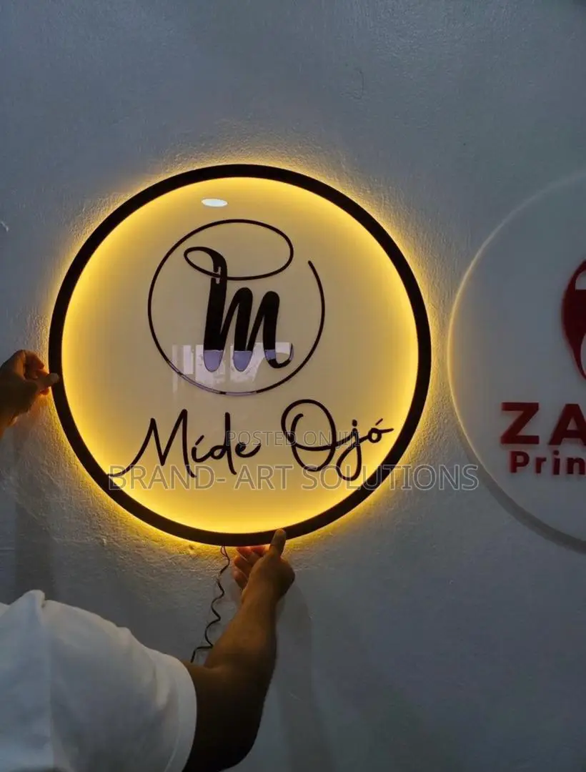Clear Acrylic Illuminated Signage