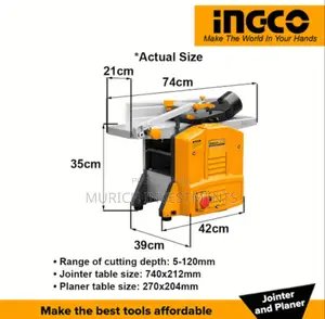INGCO Wood Jointer and Planer 1500W 8" Inch Planer/Jointer
