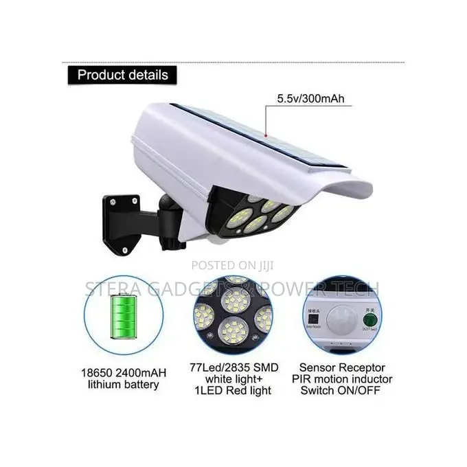 77 Led Solar Motion Sensor Security Light