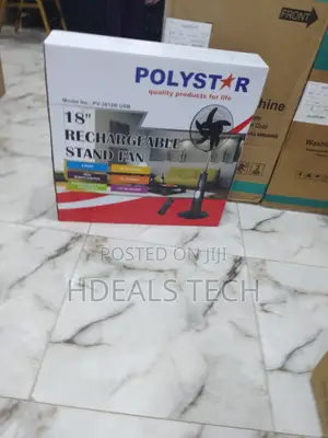 18'' Rechargeable Standing Fan - POLYSTAR.