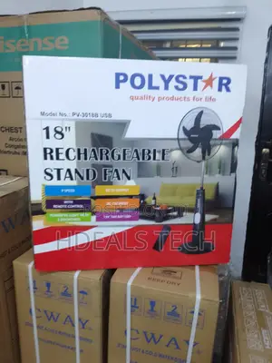 Polystar 18'' Stand Fan PV-3018B - Rechargeable