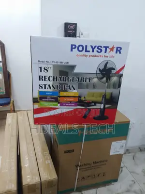 Active Polystar Rechargeable Standing Fan 18''