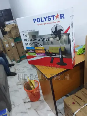 Top-Brands 18'' Rechargeable Standing Fan - Polystar