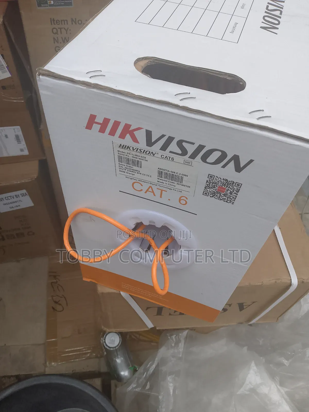 Hikvision Ds-1ln6utco 305m Cat6 Indoor U/Utp Network Cable