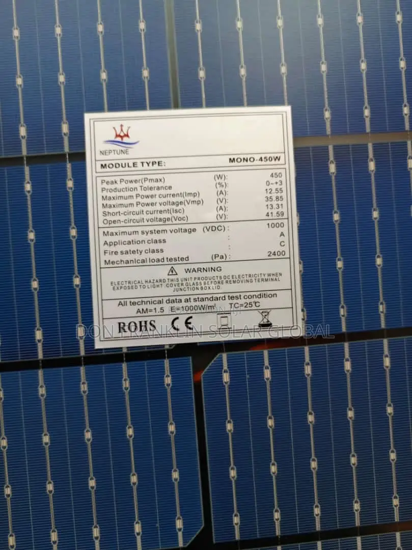 450watts Neptune Monocrystalline Solar Panel