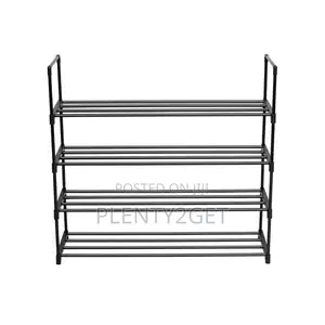 Lasa 4 Tier Metal Tower 20 Pair Shoe Rack Storage Organizer