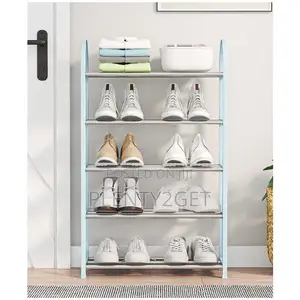 5-Layer Steel Pipe Shoe Rack (Space for 10 Pairs)