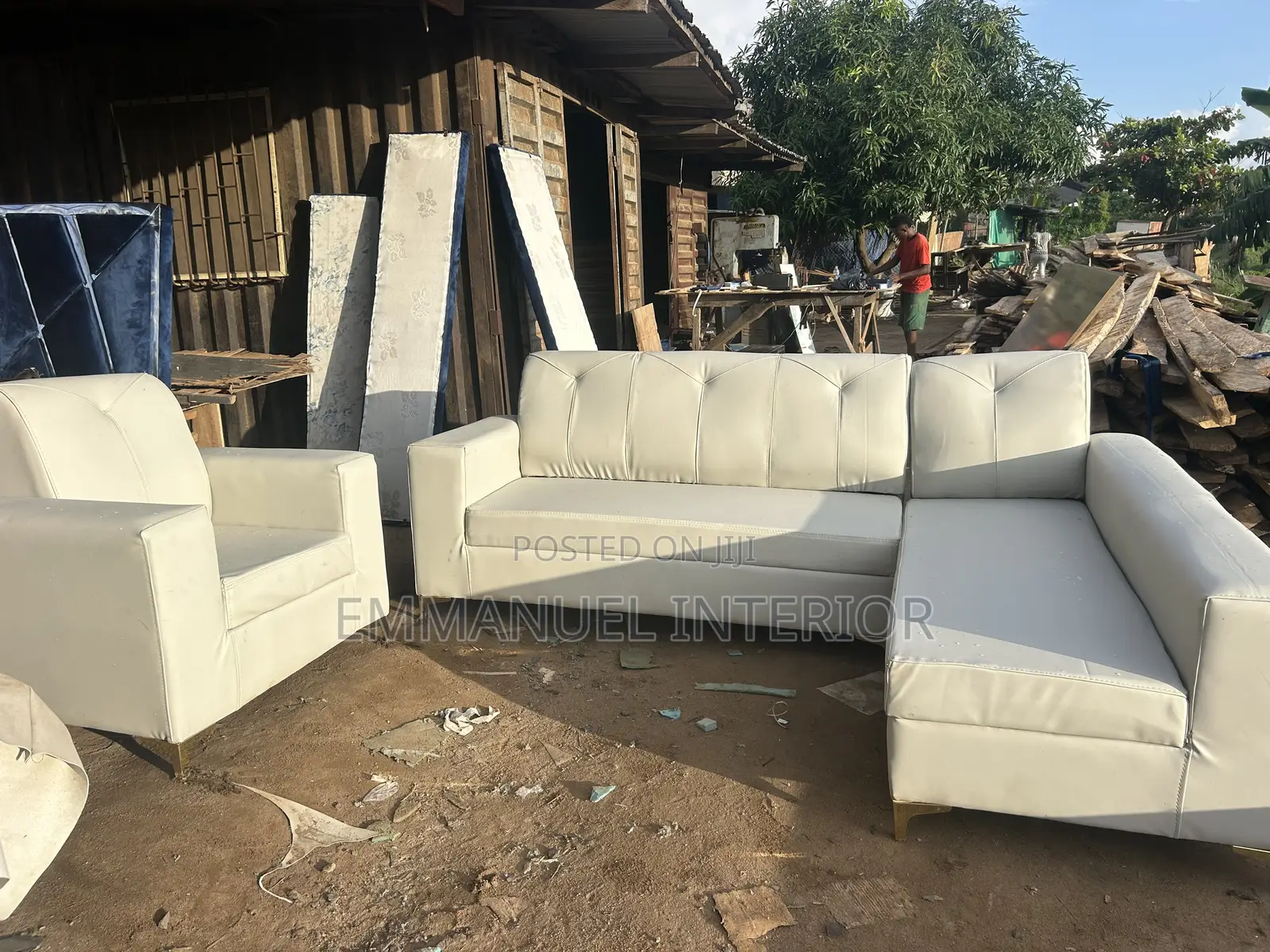 A Standard Leather Sofa