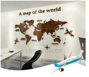Large World Map Art