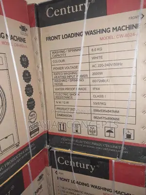 Century 8kg Automatic Washing Machine-Cw8524-A1 Grey White