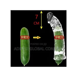 LZDUATAN Soft Silicone Delay Reusable Extender Condom - 7cm