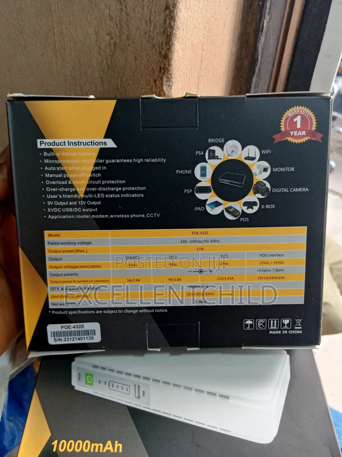 POE-432E Router Power 10,000mah