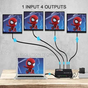 1x4 HDMI Splitter Video Converter (1 Input to 4 Outputs)
