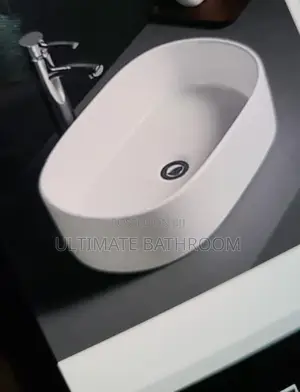 Plain White Counter Top Vanity Basin