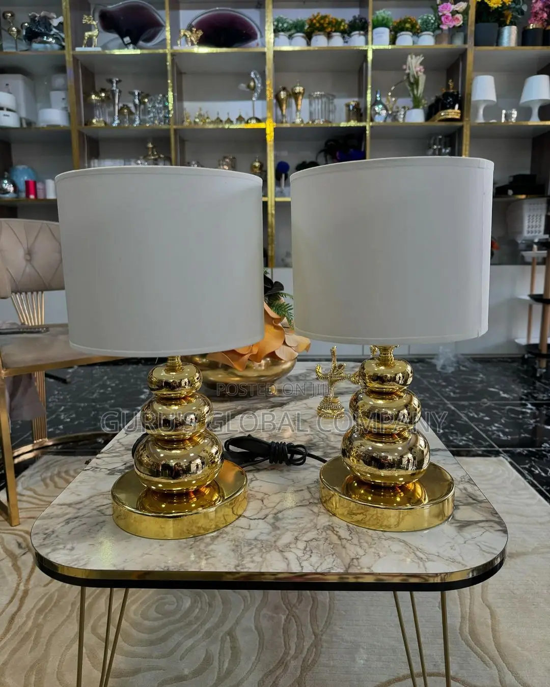 Side Lamps Gold