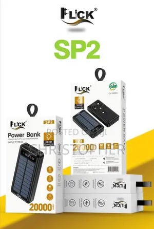 Flick 20000mah Solar Original Power Bank Display Powerbank