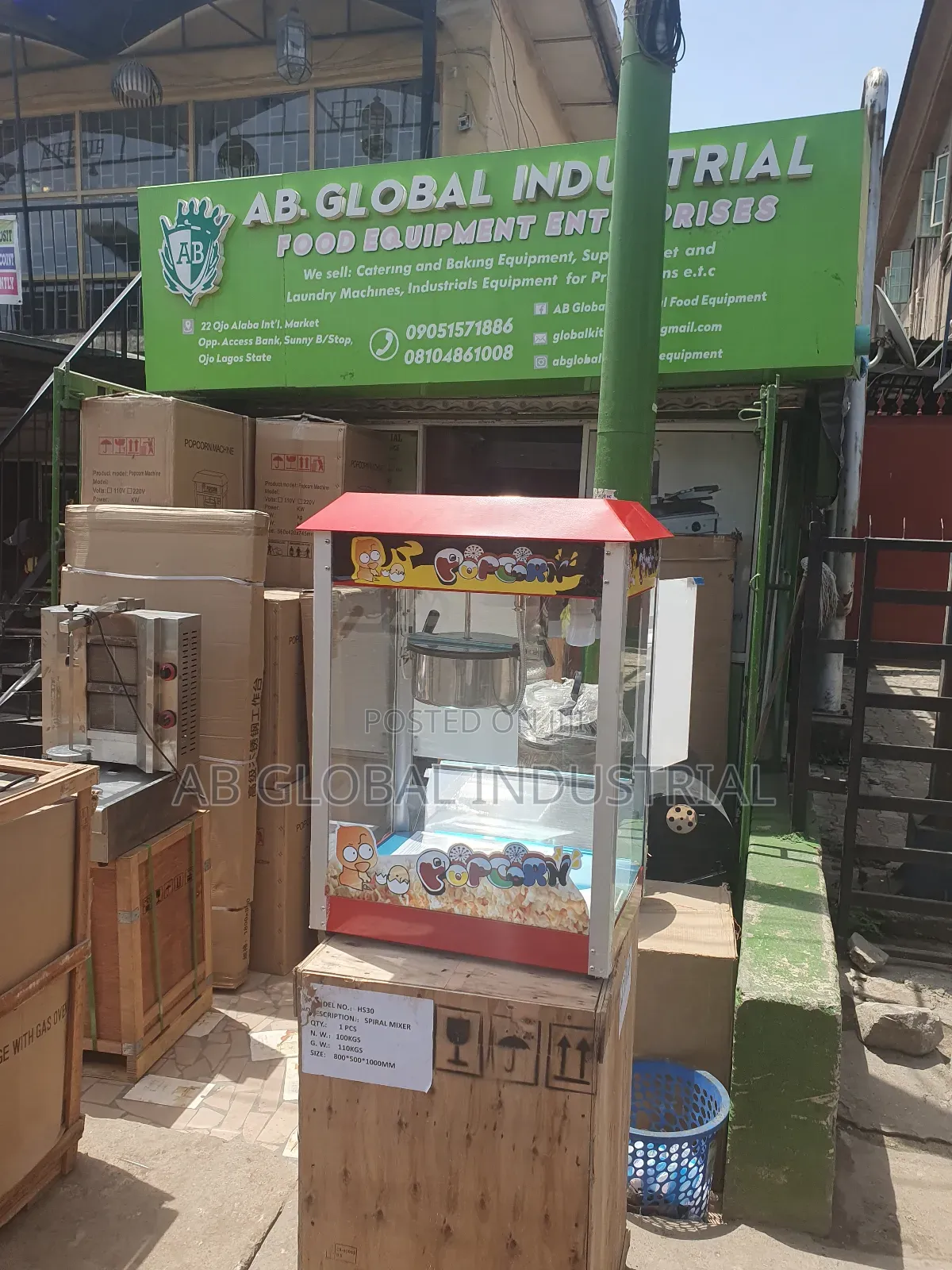 Popcorn Display Warner Machine Maker