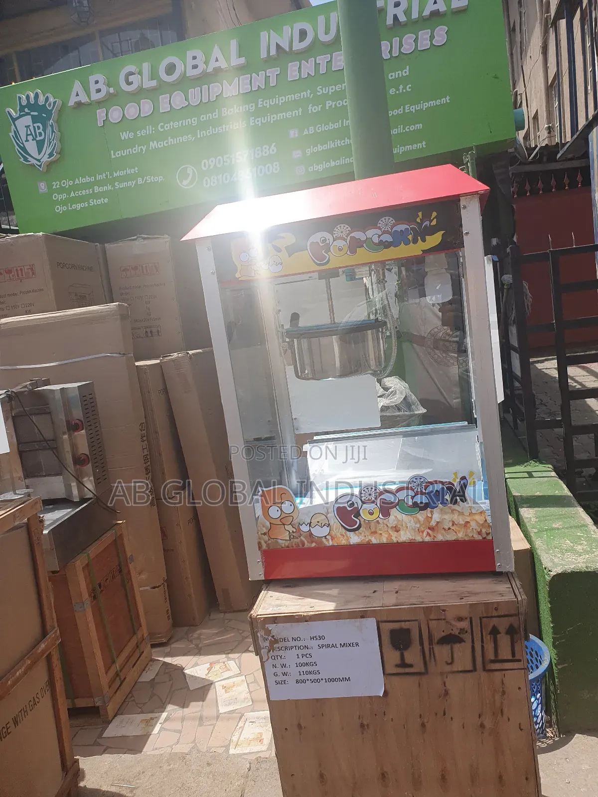 Popcorn Display Warner Machine Maker