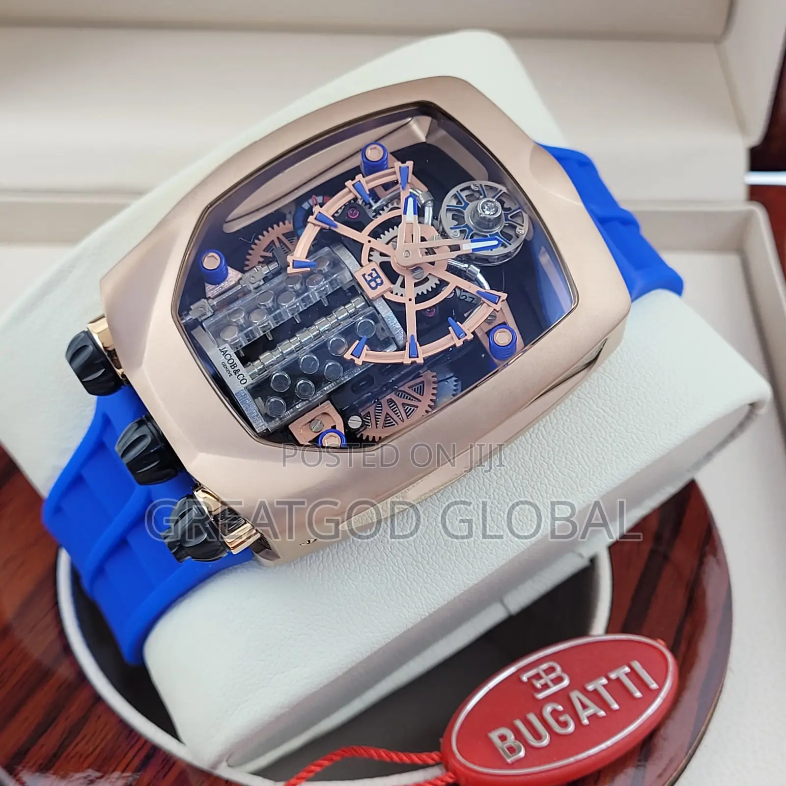Jacob and Co Bugatti Solid Wristwatch Plain Face