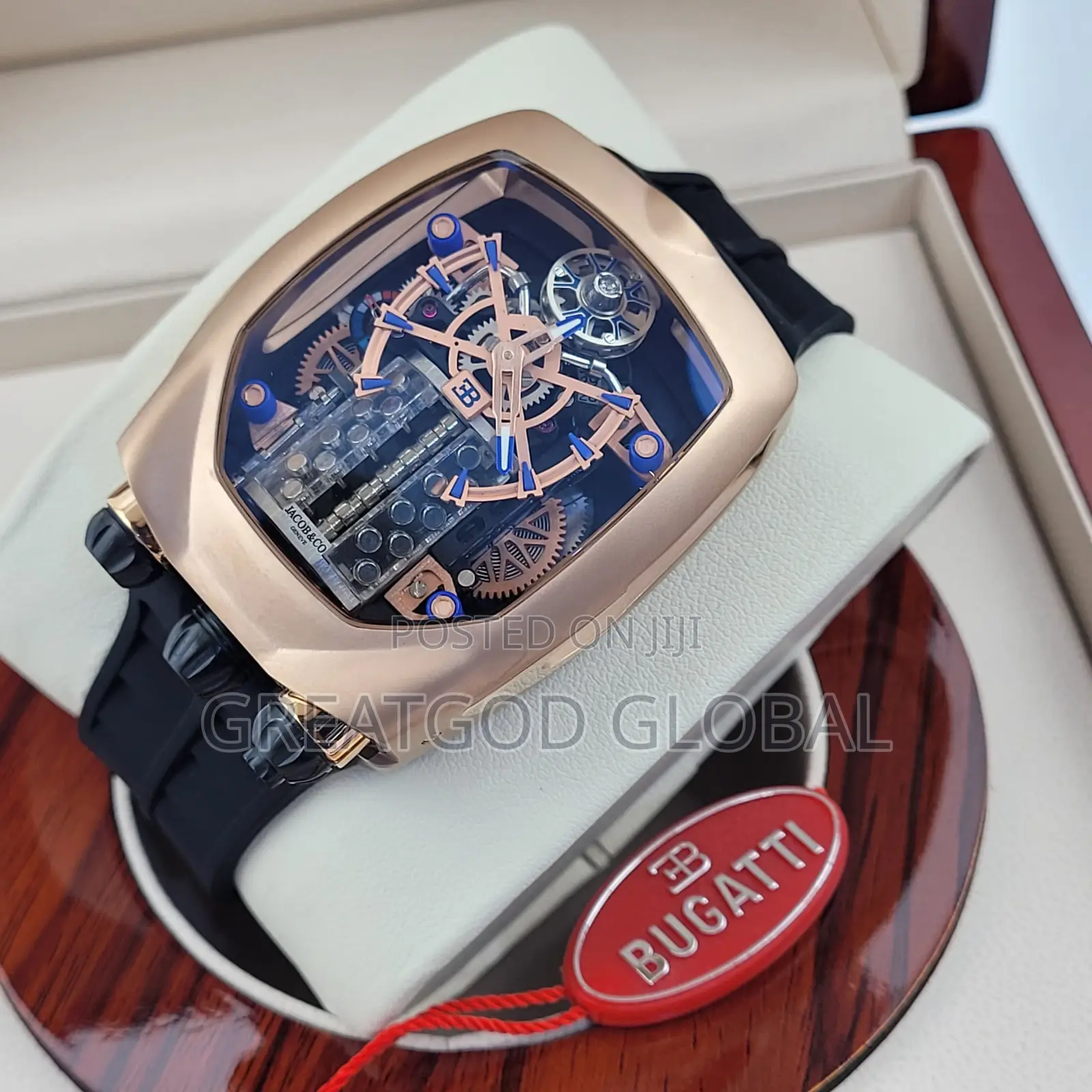 Jacob and Co Bugatti Solid Wristwatch Plain Face