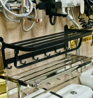Multiple Black Towel Holder (Accessories)