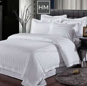 Quality White Stripes Bedsheets and Duvet Sets