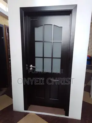 Hard Wooden Door With Glass