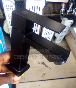 Square Black Basin Tap