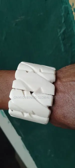 Igbo Traditional Elephant Coral Hand Bead White