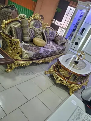 Complete Set of High Classic Turkish Royal Fabric Sofa Chair