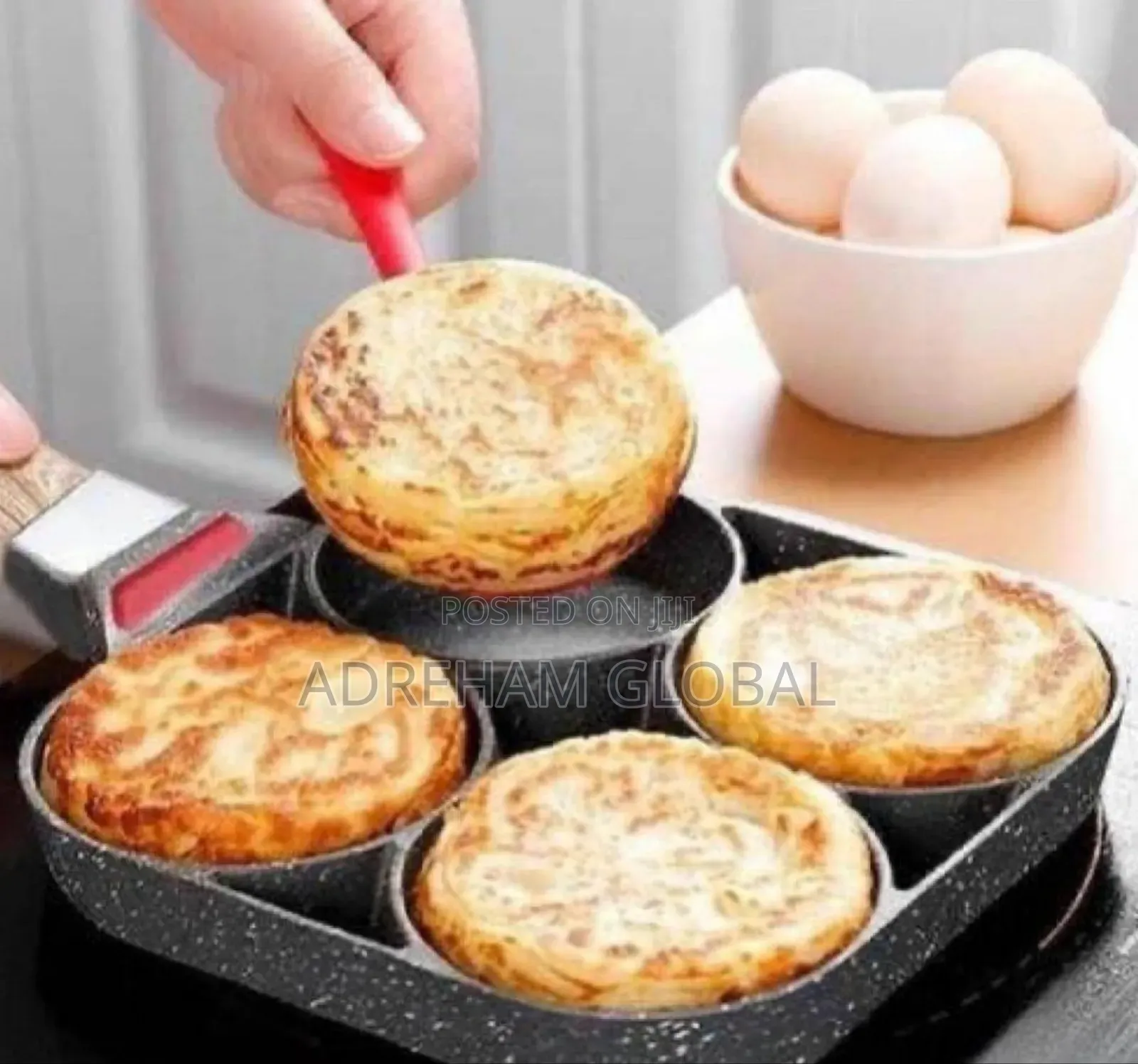 4 Holes Thickened Nonstick Induction /Pancake Frying Pan