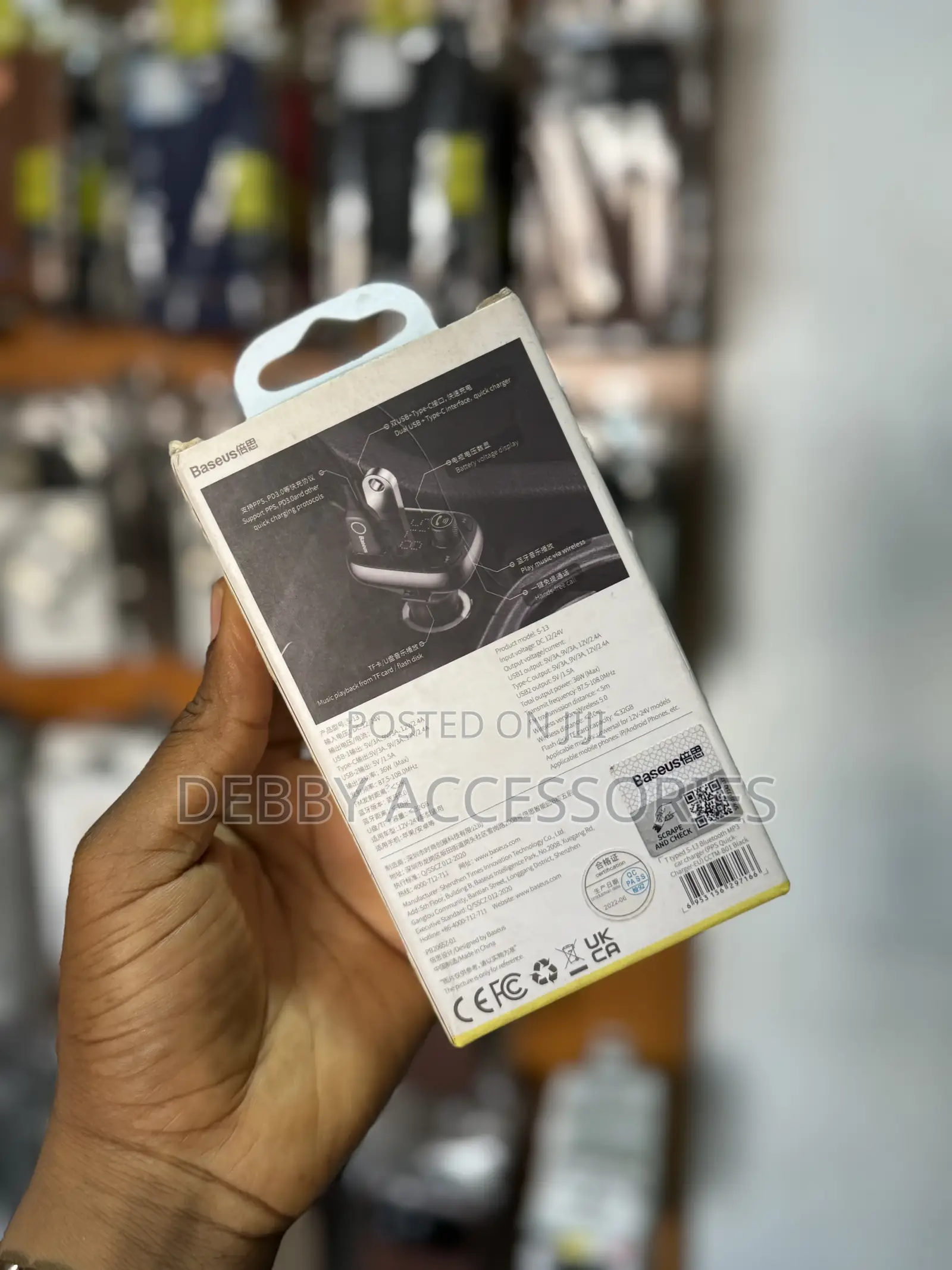 Baseus T Type Wireless Mp3 Charger- S-13