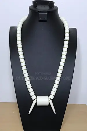 Igbo Traditional Wedding Necklace With Tusk and Hand Bead
