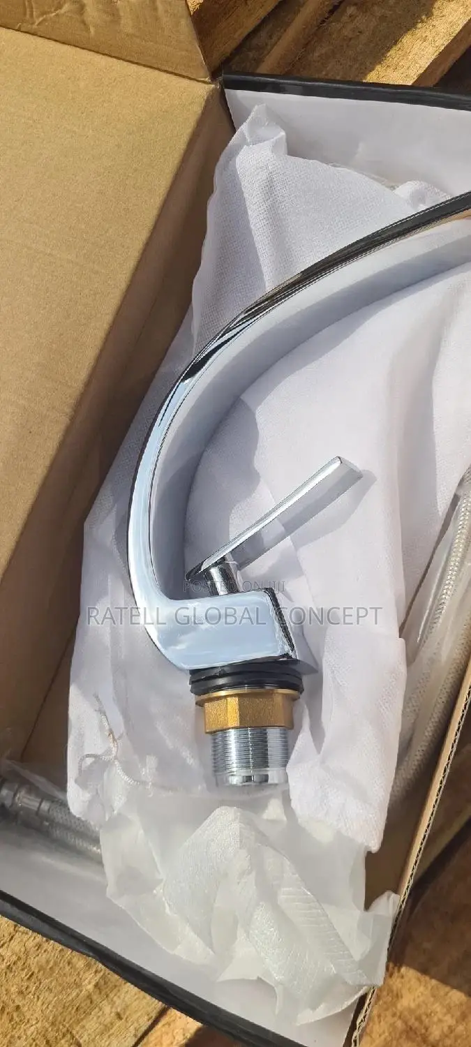 Curved Chrome Wash Basin Mixer (Basin Tap)