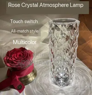 Rechargeable Diamond Crystal RGB Multi Colored Bedside Lamp