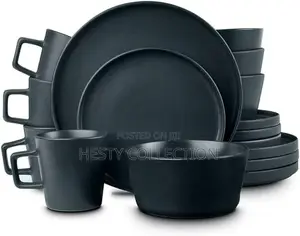 16 Pieces Stoneware Ceramics Dinner Set Plates Cups Bowl
