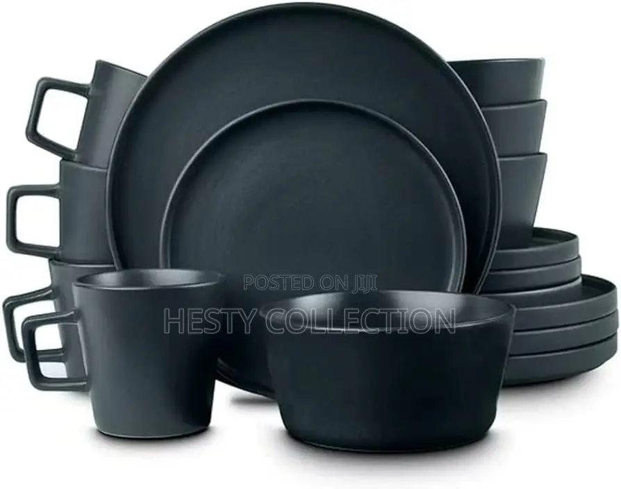 16 Pieces Stoneware Ceramics Dinner Set Plates Cups Bowl
