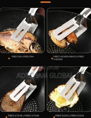 Stainless Steel Multifunctiona Frying BBQ Shovel Clip/Tongs